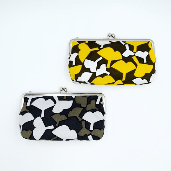 Kyoto Hand-Dyed Canvas Coin Purse (Small) (Gingko)