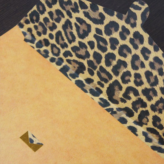 [Orange × Leopard Pattern] Paper Bag that Can Hold an A4 Clear Case BGD01CB