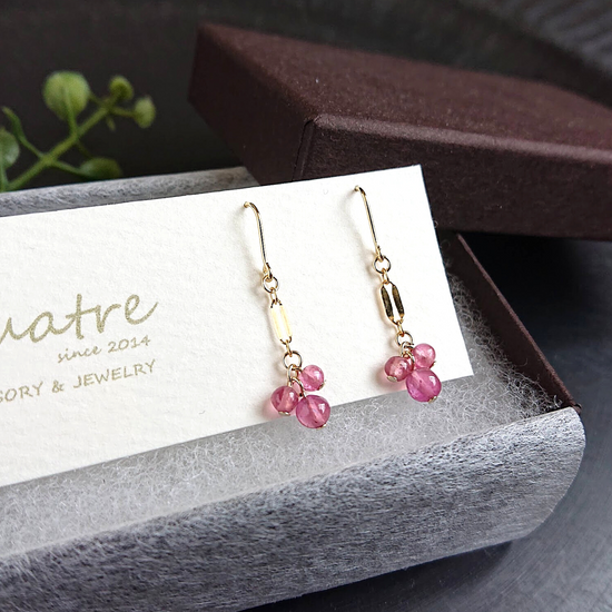 Ruby Pierced earrings maru