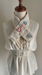 100% Organic cotton handwoven scarf _ I ♡ me ♭127