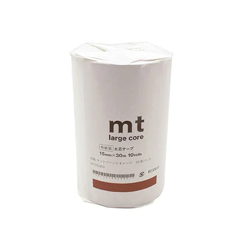 mt Large Core Masking Tape (10-Pack) – Matte Burnt Orange, 15mm×30m