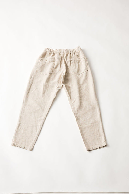 Linen Tapered Pants (Beige)