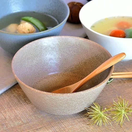 Cuisine Glazed small bowl, brown Western tableware, round bowl, made in Japan, Minoyaki, stylish, modern