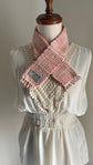 100% Organic cotton handwoven scarf _ WALL / peach ♭122