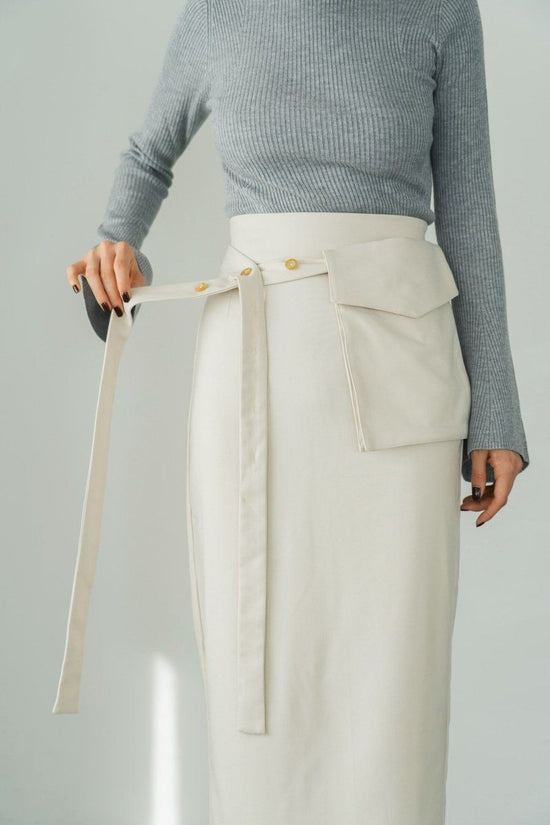 2way Stylish Pocket Long Skirt /2color