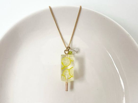 Lime popsicle necklace