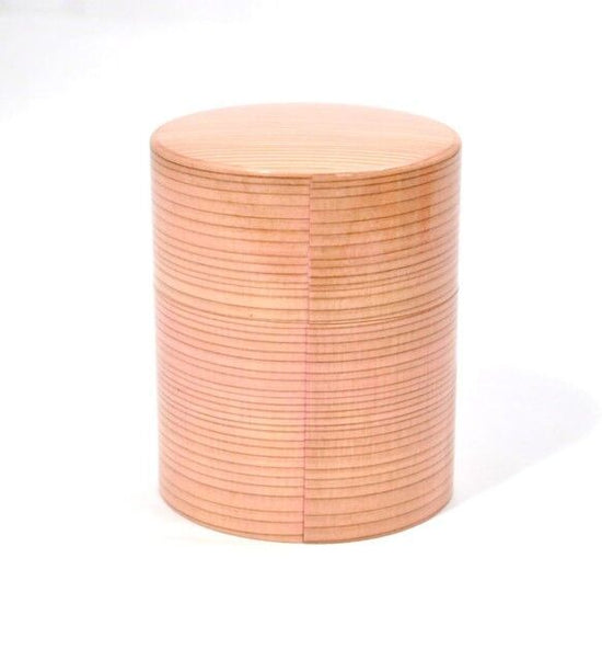 DD-2382 Odate bent-wood tea caddy, Colorful pink Yamanaka-nuri Kashoan