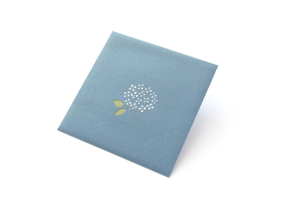 Paper cutout pouch [hydrangea, blue].