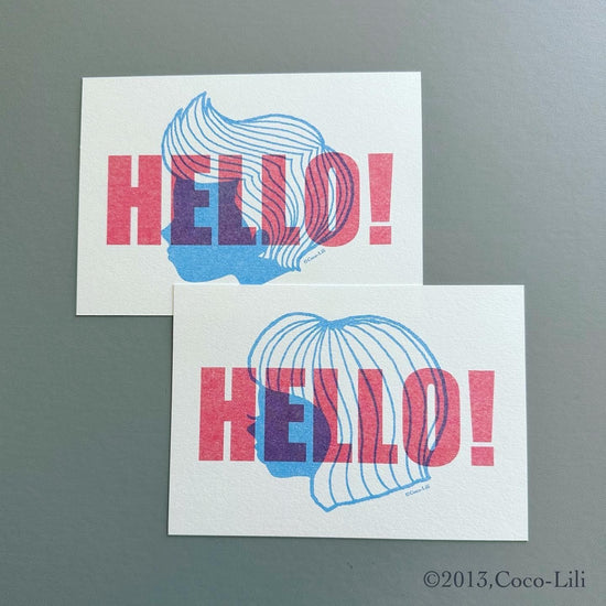 Postcard HELLO/Boy & Girl