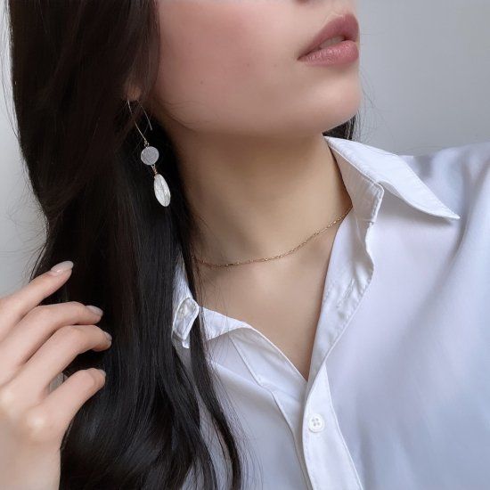 Druzy Agate Pierced earrings