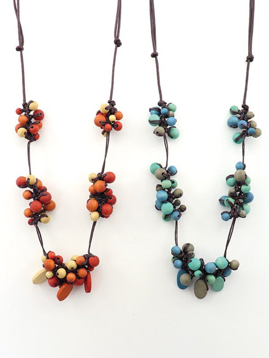 Wood mumble necklace (2 colors)