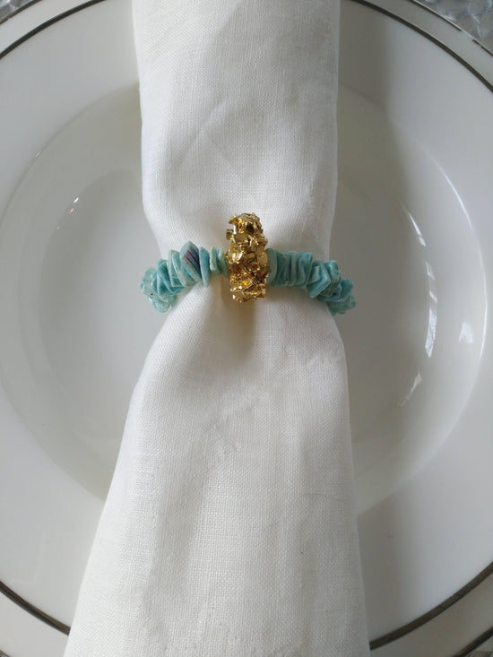 Shell Sea Blue Napkin Ring 6pieces