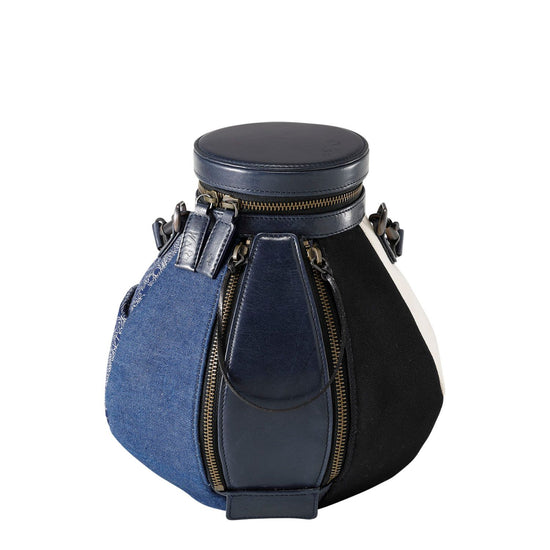 Art Bag LANTERN :yukata japan denim blue