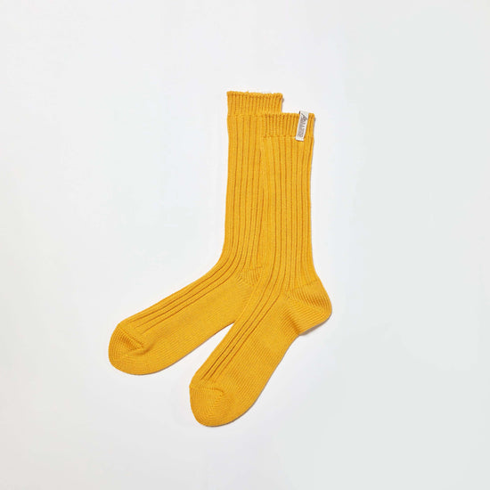 Low Gauge Socks "Valencia" M(25-27cm) - YELLOW