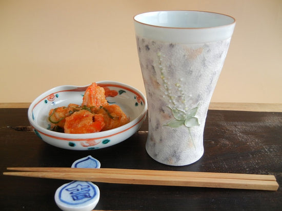 Kyoyaki Kiyomizu Ware》Saiji Nijinshi Beer Glass