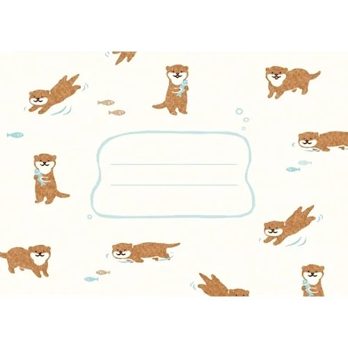 Furukawa Shiko Hanko Stamp-Print Letter Set – Gliding Otter