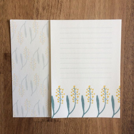 Yellow flower letterhead, postcard size
