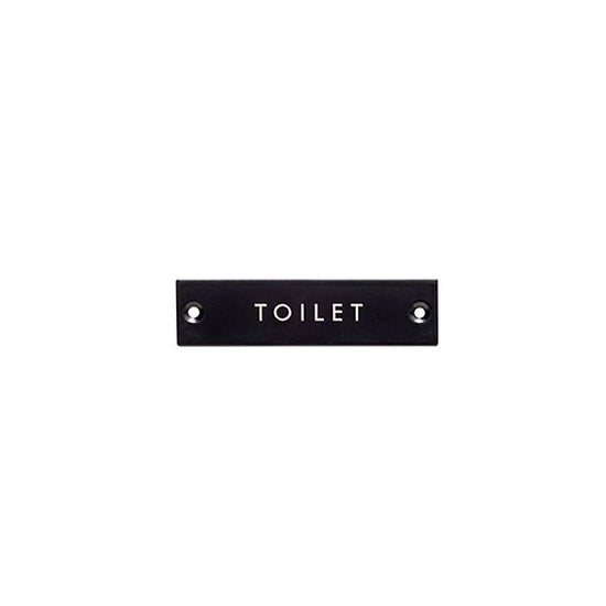 63951 [POSH MADE] sign plate TOILET black