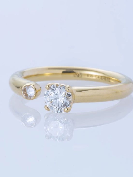 TWO K18YG ROUND / ROUND ROSE RING