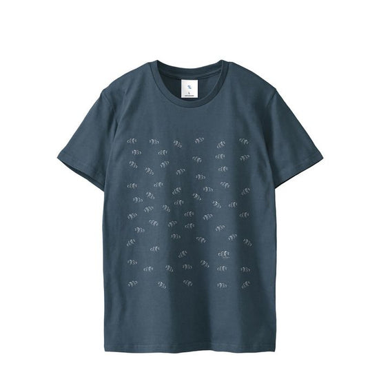 Regular fit T-shirt dark blue (DBxWH) "school of clownfish" Type C