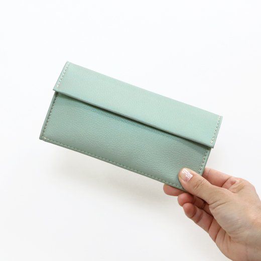 [8 colors]Minimalist long wallet! Perfect size for bills, cards, and easy to see coins! (Made to order)For minimalists! Made of Japanese man-made leather