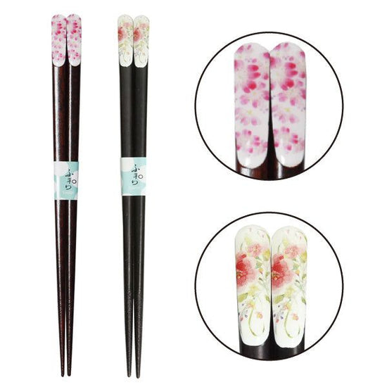 Hana Matsuri Hana Suisai Tenpou Chopsticks 21cm Single item 2 types Cherry Blossom and Chrysanthemum