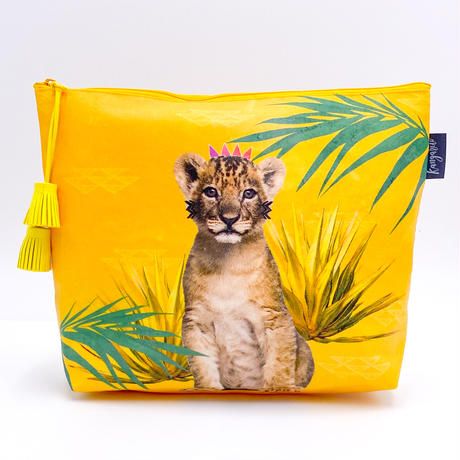 Safari Pouch (L) with Gusset Curious Simba
