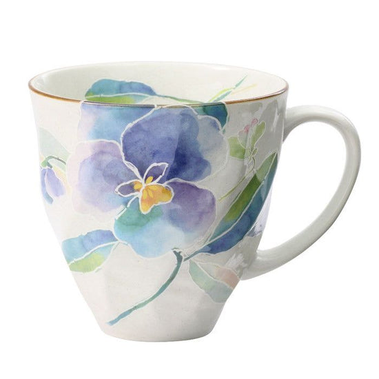 Mug Cup Pansy with Words of Flowers (01556)