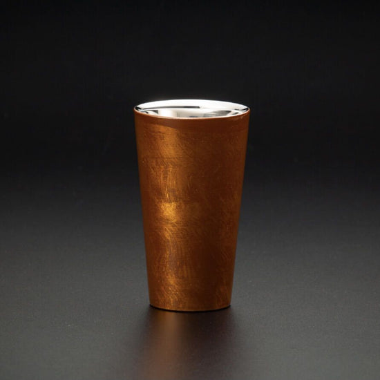 Lacquer-polished cup, double-layer structure, sandalwood series, straight, red SCW-L502