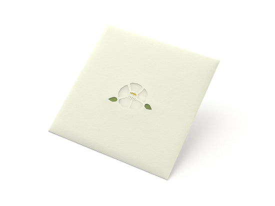 Paper cutout pouch [white camellia].