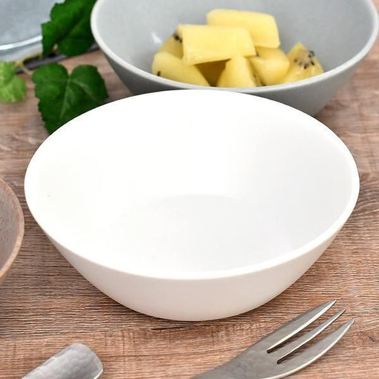 Cuisine Stone Mat Stan S White type Western Tableware Round Bowl, Made in Japan, Minoyaki, Stylish, Modern