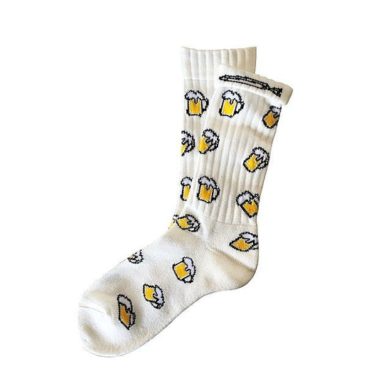 "Beer -white-" Socks (limited edition by EAZY MISS)