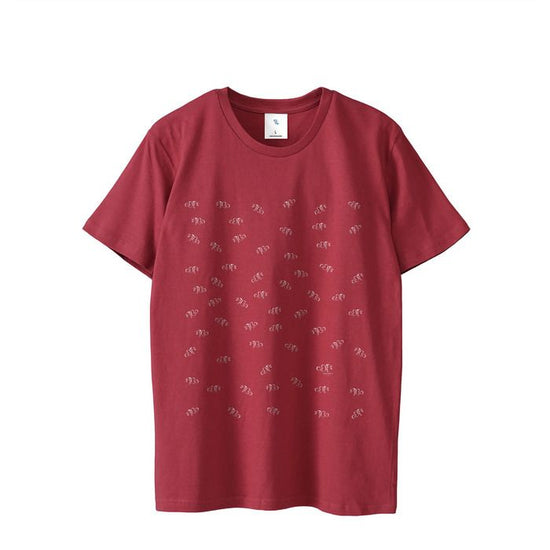 Regular fit T-shirt, burgundy (BGxWH) "school of clownfish" type C