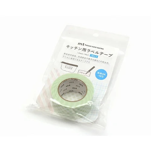 mt Kitchen Label Tape – Dot Green, 25mm×6m