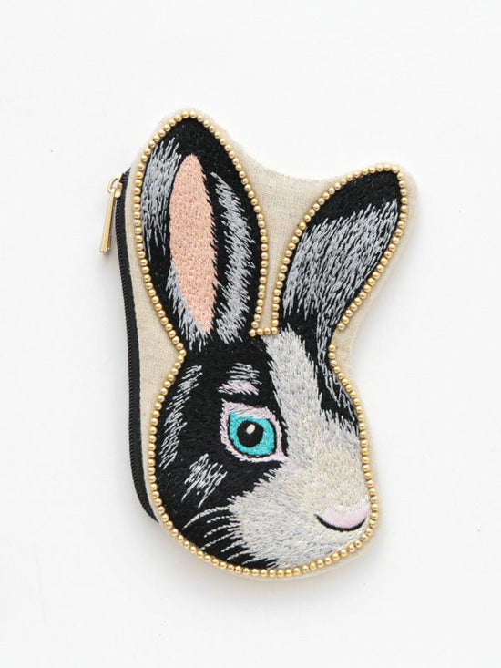 Rabbit embroidery pouch (2 colors) M42-2009