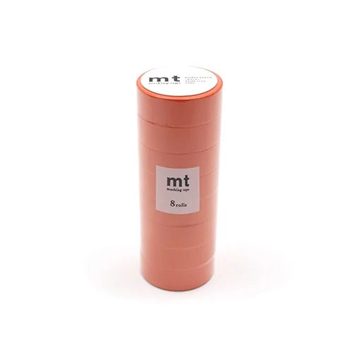 mt Masking Tape 8P – Carrot (8 rolls), 15mm×7m