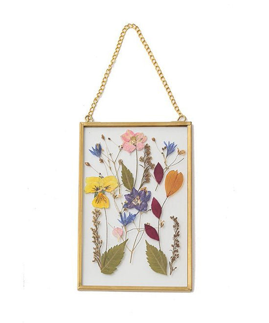 Pressed Flower Rectangle Glass Wall Decoration M17-2563