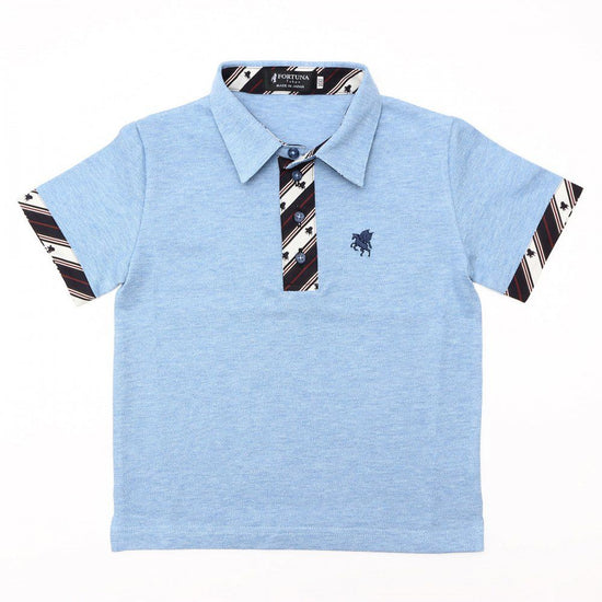 Baby / child polo shirt, short sleeves - 13. Miracle Pegasus Pattern Organic Cotton (Pink & Blue) [Birth Gift].