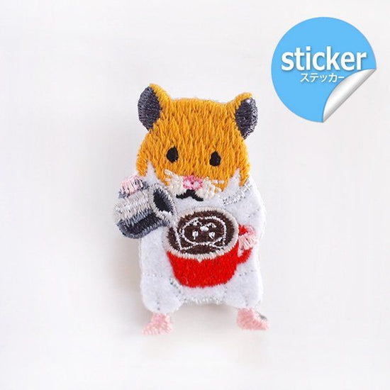 pokefasu pokefasu balister embroidered felt sticker hamster