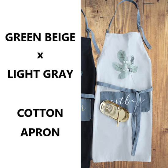 [Apron] Thick Cotton Leaf Pattern