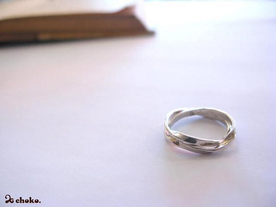 *Ribbon ring* -silver- 2strand ring