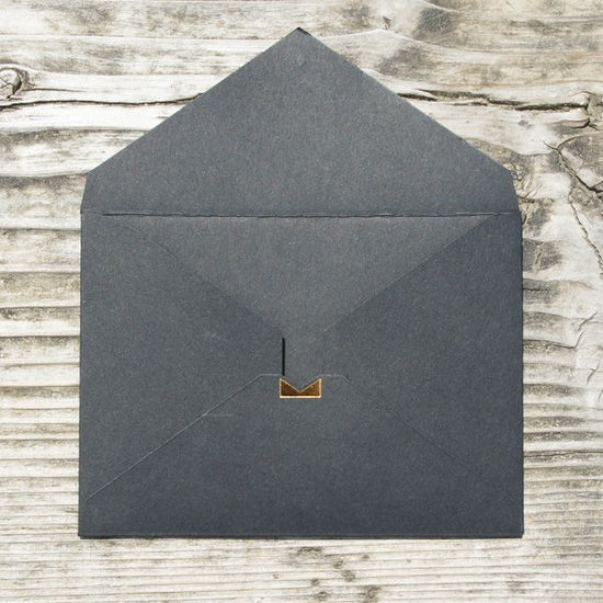 [Simple Black] Stylish Envelope with Card HSH01B