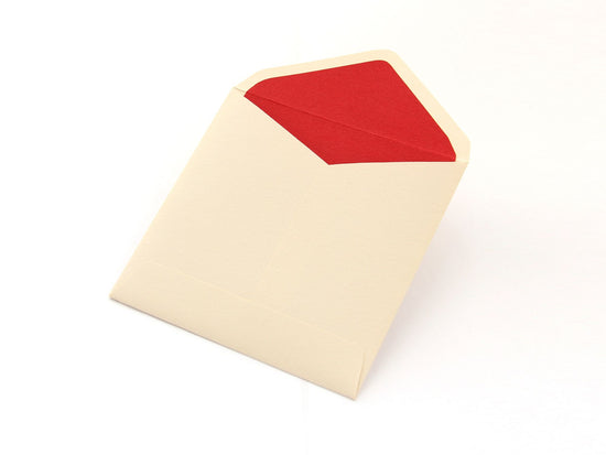 Paper cutout pouch [rose, red].