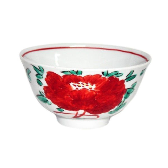 [Eisyou] (Lu) rice bowl with peony design