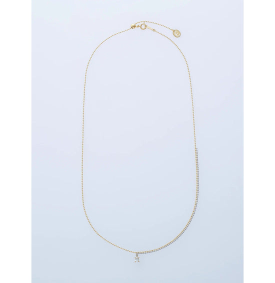 PIXEL 0.1CT OVAL CHAIN NECKLACE