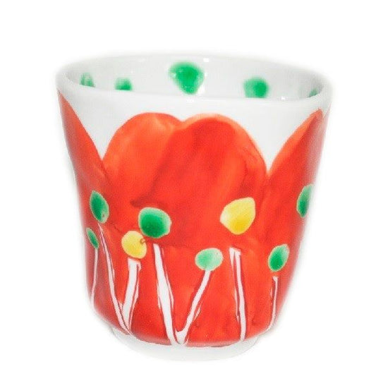 [Eisyou] Teacup with hand-decorated floral design