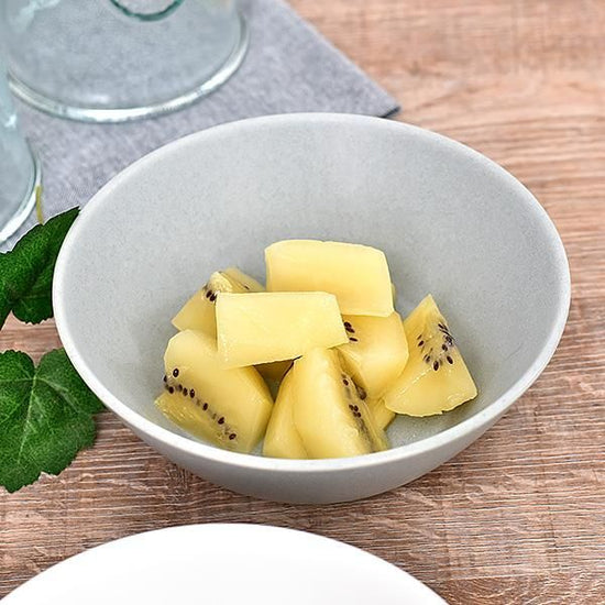 Cuisine Gray Mat Stan S Grayish Western Tableware Round Bowl Made in Japan Minoyaki, Stylish, Modern