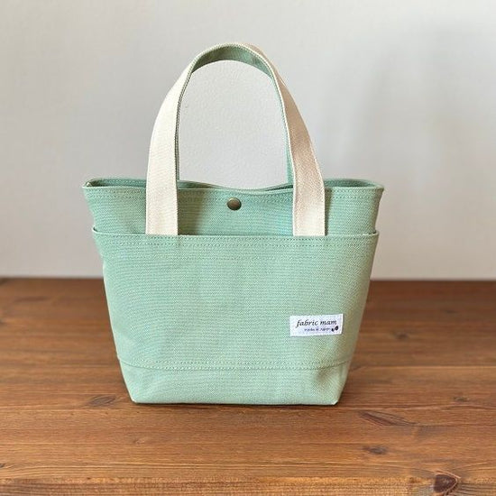 <New Item>Solid Canvas Mini Tote *Smoky Celadon