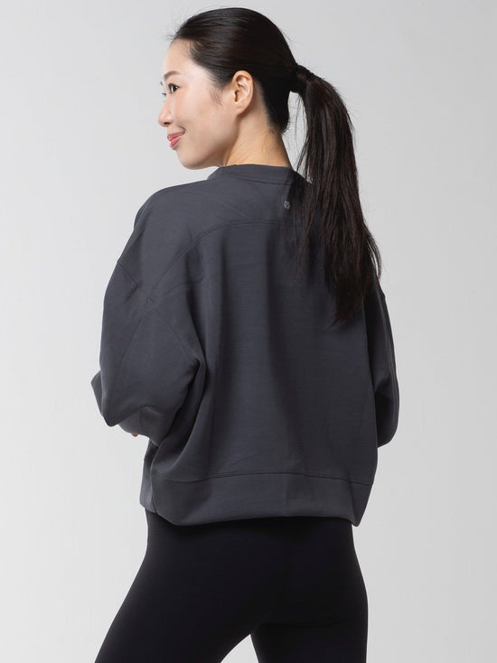 Louise Crop Sweatshirt Charcoal