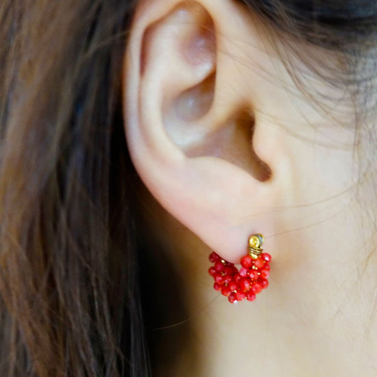 산호 산호 피어싱 귀걸이